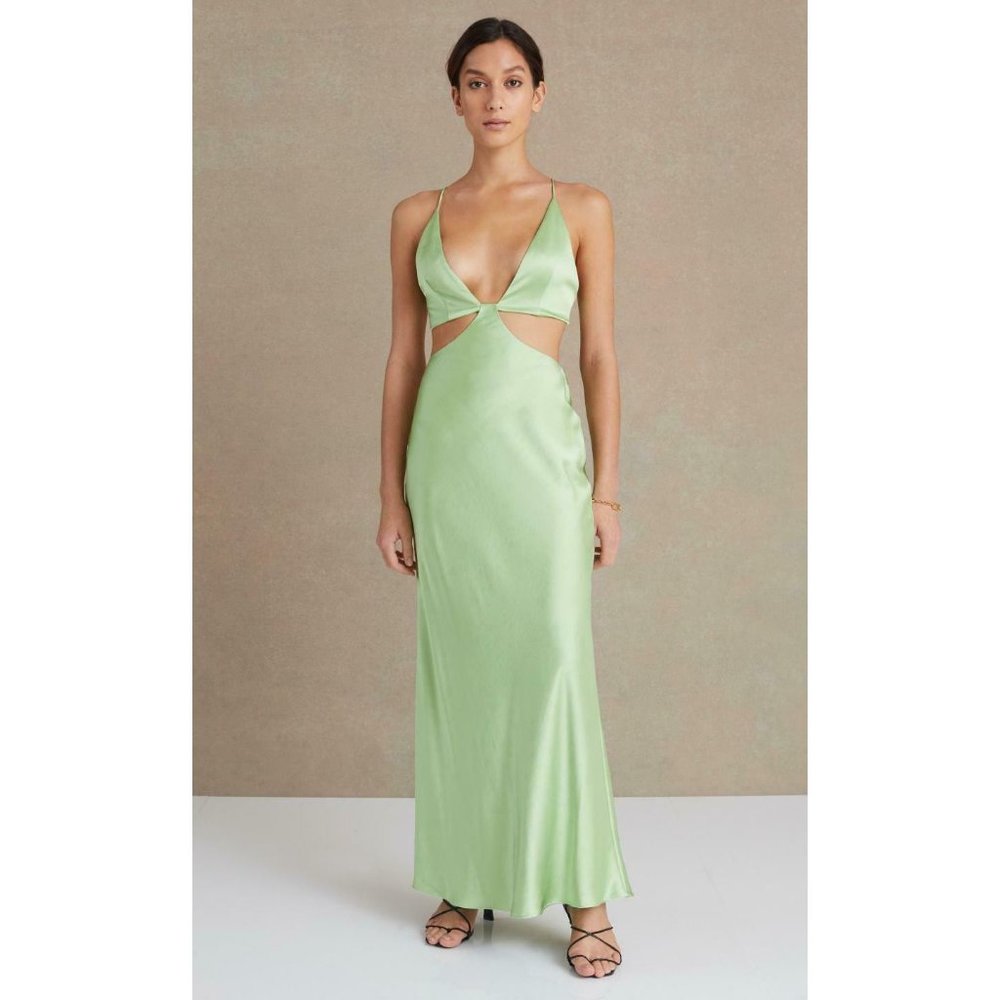BNWT Bec & Bridge Ciao Bella Maxi Dress - Size 12 Apple Green - Picture 1 of 12